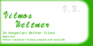 vilmos weltner business card